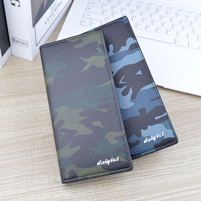 New Men's Wallet Long Wallet Fashion Luxury Bag Camouflage Multi-card Slot Wallet Large Capacity Soft Designer Bag Leather Wallet Suit Bag