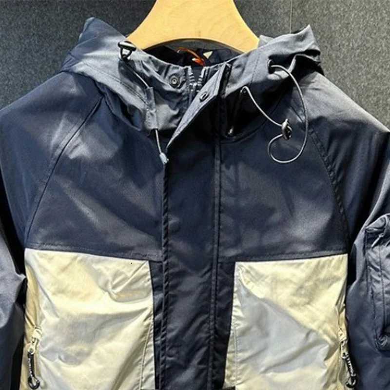 Autumn Winter New Mens Spliced Safari Jacket Loose Outdoor Korean High Street Multi-pocket Casual Jacket Workwear Sports Jacket W250809