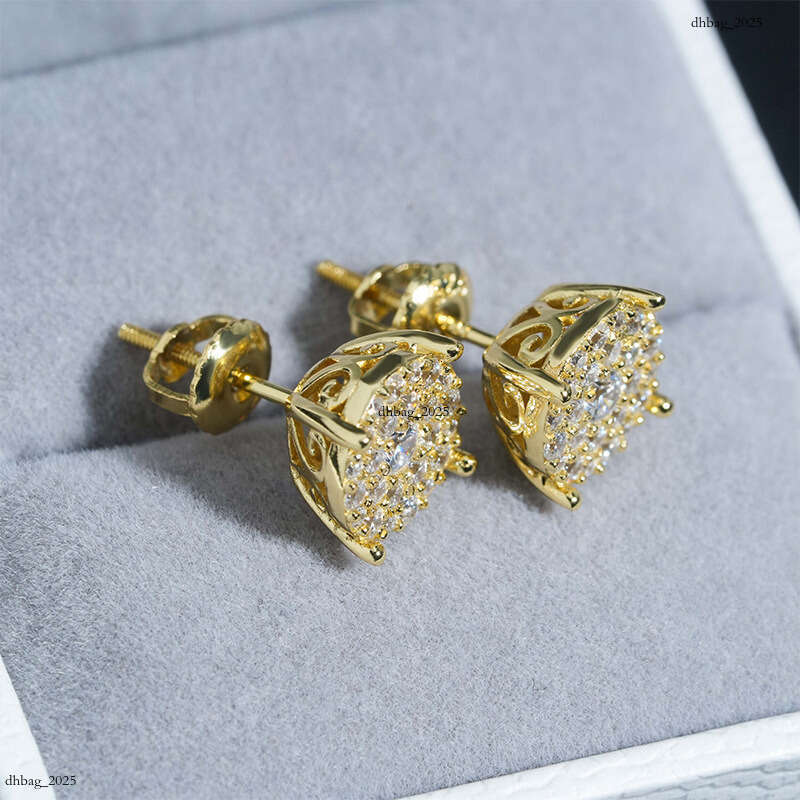 ICED OUT Hot-Selling Earrings Jewelry Micro-Inlaid Zircon Hip-Hop Personality High-End Versatile