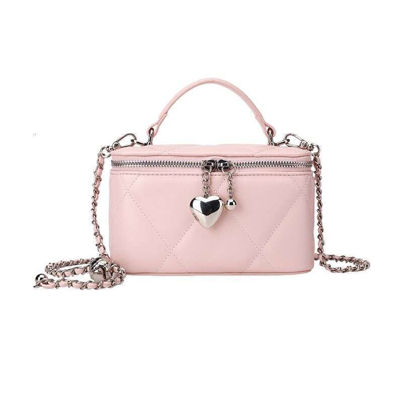 Hot Korean Version Of The Light Niche High-End Ladies Crossbody 2025 Summer New Commuter Pink Quilted Box Bag Versatile Fashion Exquisite