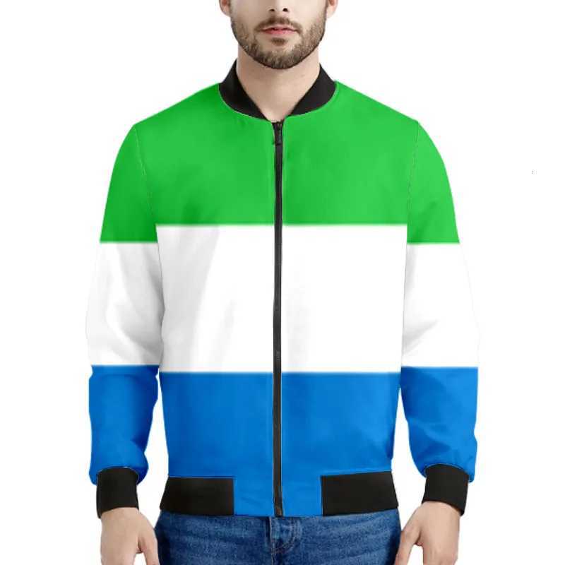Leone Zipper Jacket DIY Free Custom Made Name Number Coats NATIONAL Flag Leonean College Print Photo Text Clothes W250809