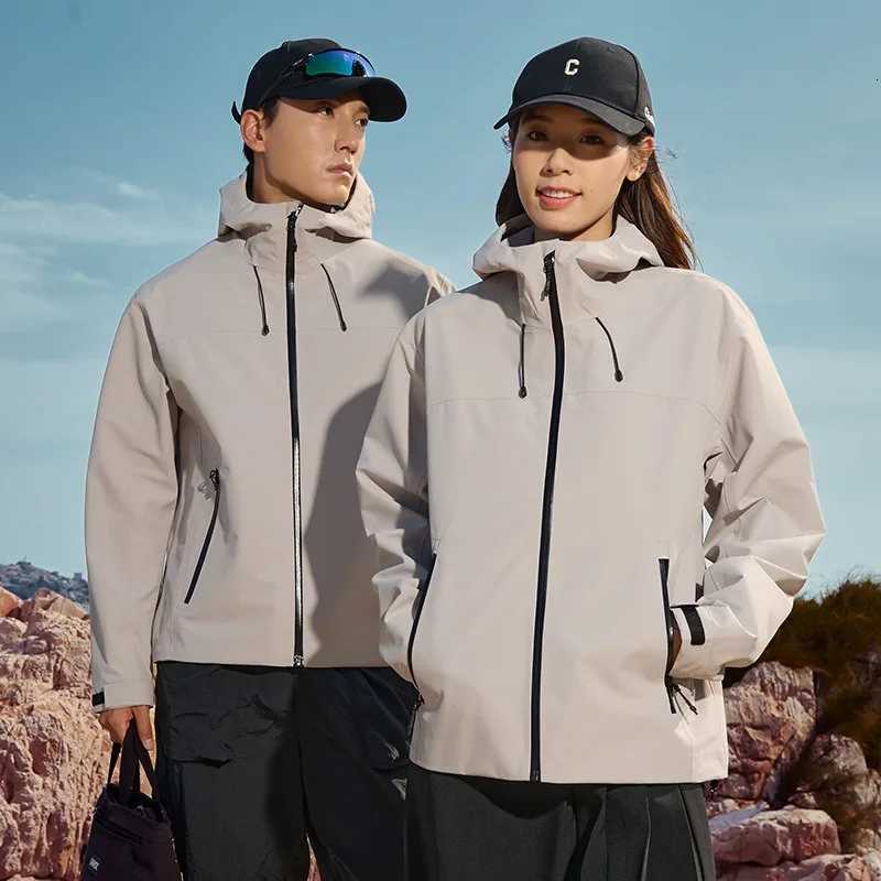 Mens Hard Shell Jacket Waterproof Windproof Raincoat Anti-Storm Outdoor Hiking Coat Single Layer Windbreaker Autumn Sports W250809