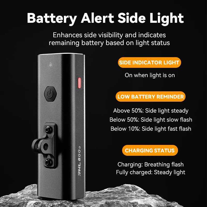 ROCKBROS Hanging Bicycle Light 400/1000LM MTB Road Cycling Highlight Bicycle Lamp with Holder IPX6 Type-C Charging Bike Light Z250809