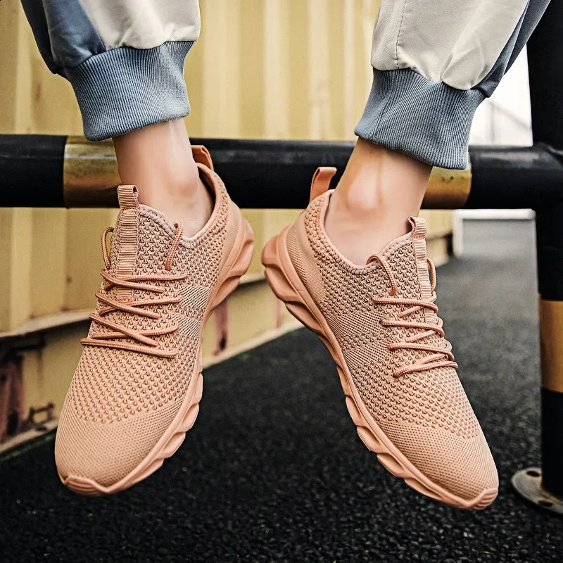 Mens Sneakers Breathable Running Shoes Ultralight Comfortable Casual Footwear Shoe Fashion Trendy Mesh Shoe Size 36-46 250805