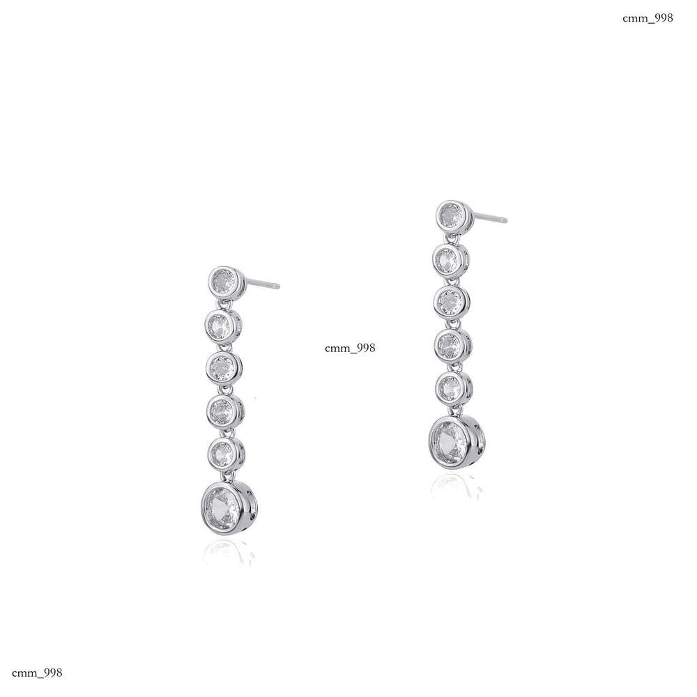 Round Tassel Spliced Water Drop Korean and Japanese Niche Design Versatile Stud INS Women's Trendy Earrings