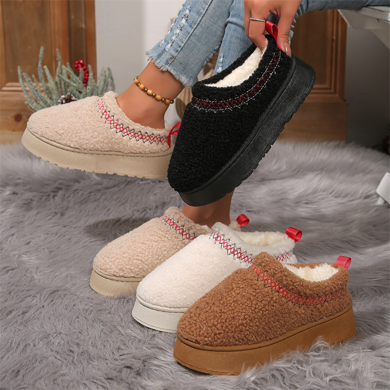 Designer shoes free shipping new Outdoor trainer winter plush thick platform snow boots for women's keep warm classic short boots black brown