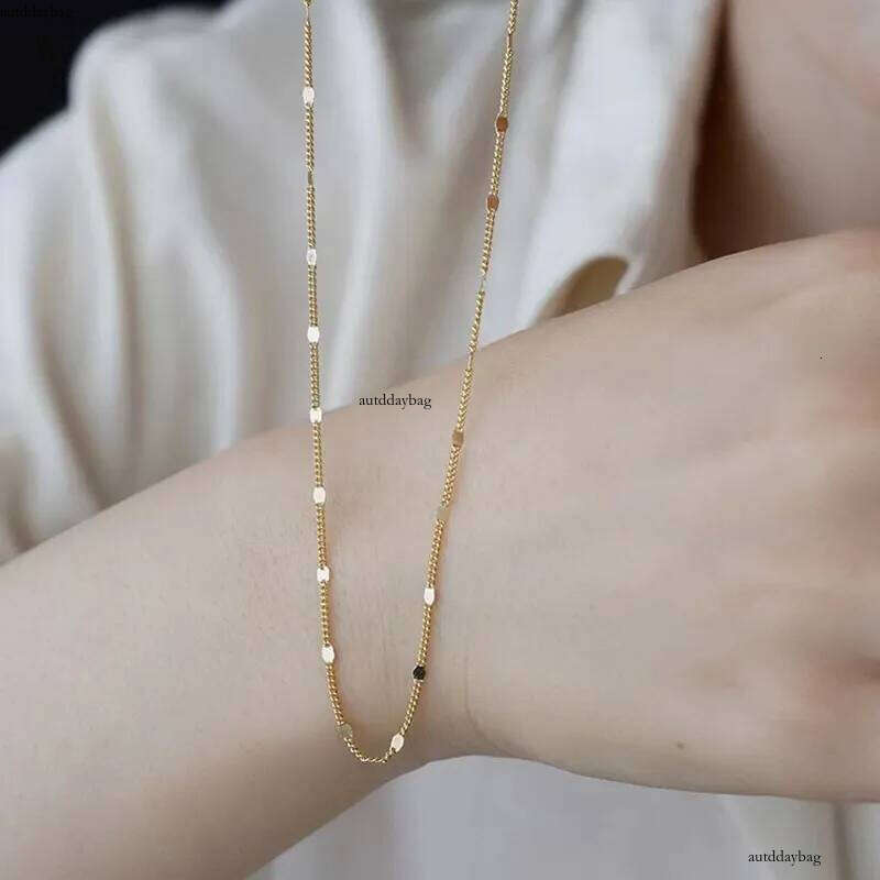 Choucong Fashion Jewelry Simple Shiny Real 100% Sterling Sier Party Elegant Eternity Women Wave Stack Clavicle Chain Necklace Gift Never Fade