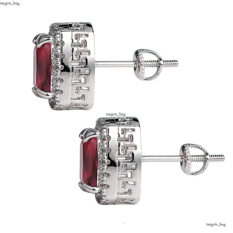 Inshiphop Hip-Hop Style Colorful Large Zircon Personality Earrings Gold Jewelry
