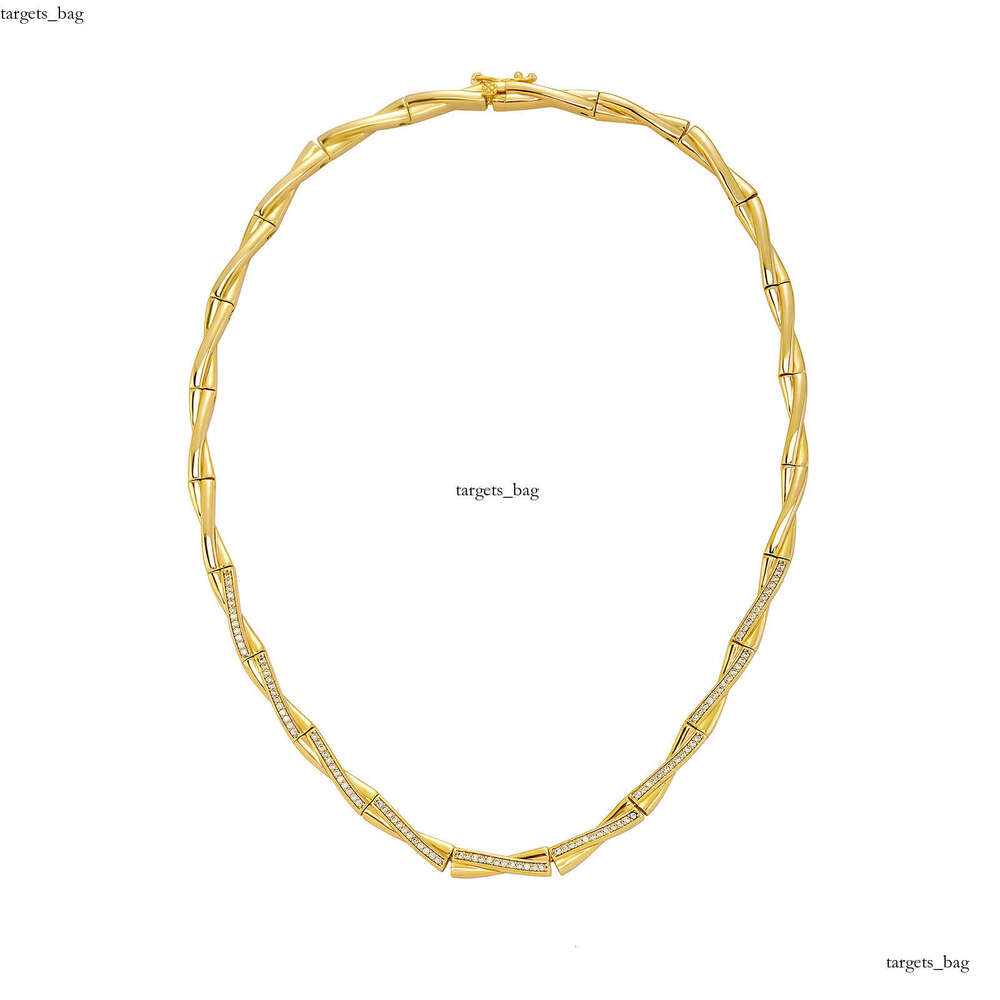 New Chinese Fine Bamboo Knot Necklace Sterling Silver Moissanite chain Cuban Chain Fashion Simple Personality National Style Choker Jewelry