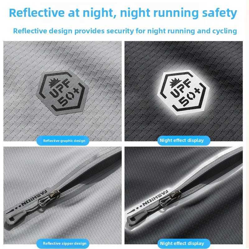 50+ Summer UV Protection Hoodie Unisex Breathable Ice Silk Outdoor Sports Couple Beach Street Style Lightweight Jacket W250809