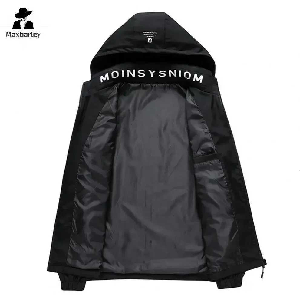 New Coat Mens Casual Outdoor Camping Zipper Hoodie Windproof Jacket Mens Business Fashion Loose Work Jacket Spring Autumn W250809
