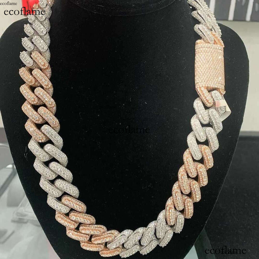 Newest Arrivals Miami Men Cuban Chain Sterling Silver 925 Iced Out Fully VVS Moissanite Diamond Luxury Necklace