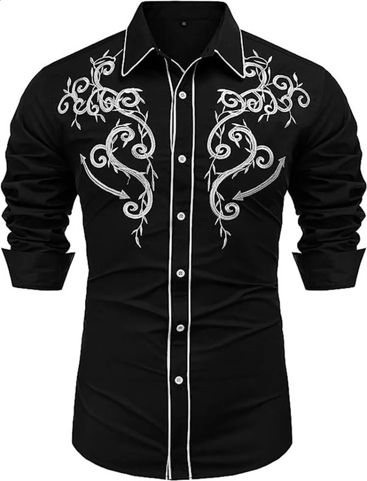 Western Denim Mens Shirt Comfortable and Soft Clothing Long Sleeve Daily Wear Fashion Button n 250805