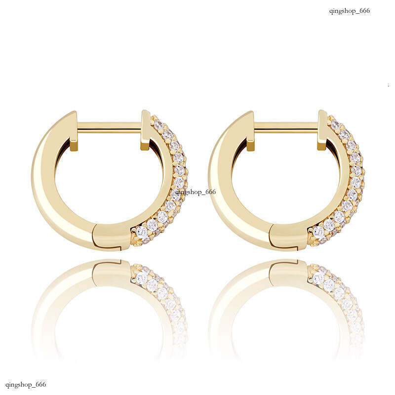 insIced Out VVS Zircon Round Unisex Hip-Hop Trendy Bling Earrings
