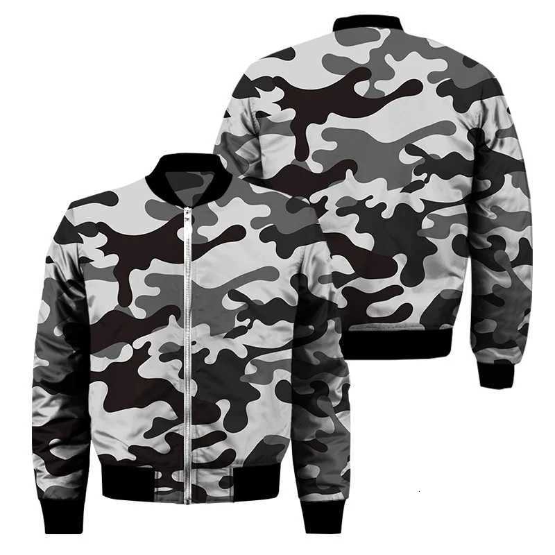 Classic 3D Print Camouflage Zipper Jacket for Men Outdoor Sports Camo Jackets Cool Street Spring Autumn Long Sleeves Coat Tops W250809