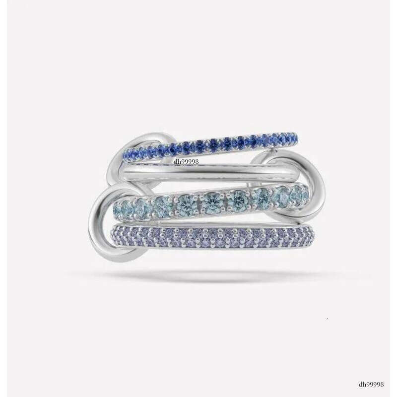 Women ring Iris Petunia Aqua Gemini Spinelli Kilcol rings brand designer New in fine jewelry gold and sterg sier Hydra kedH912