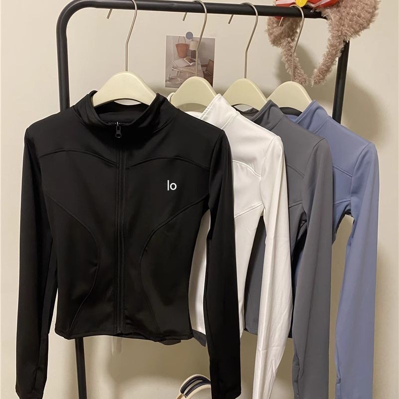 Women summer autumn new fashion designer stand collar logo letter print sunscreen slim waist jacket coats SMLXLXXL