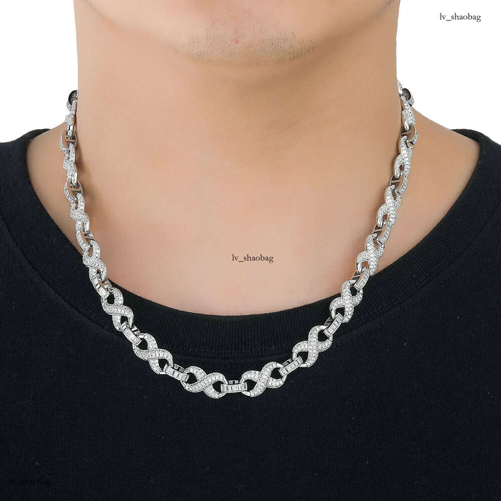 Meisa New Hip-Hop Necklace 10mm Wide Figure-8 Infinite Personality Cuban Unisex Niche Clavicle Chain