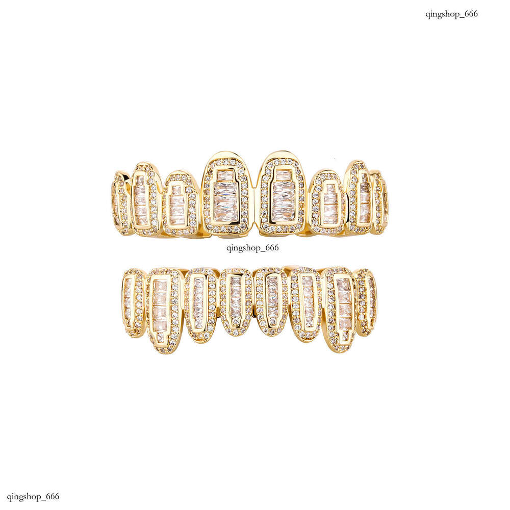 Hip-Hop Decorative Micro Paved Zircon Fang Set Braces Rap Trendy Fashion Accessories