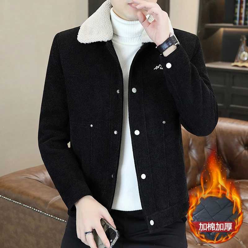 igh Quality Faux Fur Collar Woolen Jacket Men Winter Thick Warm Wool Blends Jacket Fashion Casual Business Short Trench Coat XJ250809