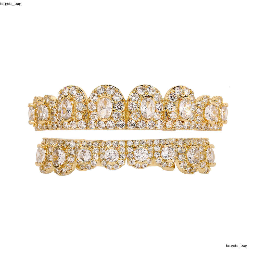 Colorful Fashion Men's Rap Gold Teeth GRILLZ Christmas Zircon Grillz