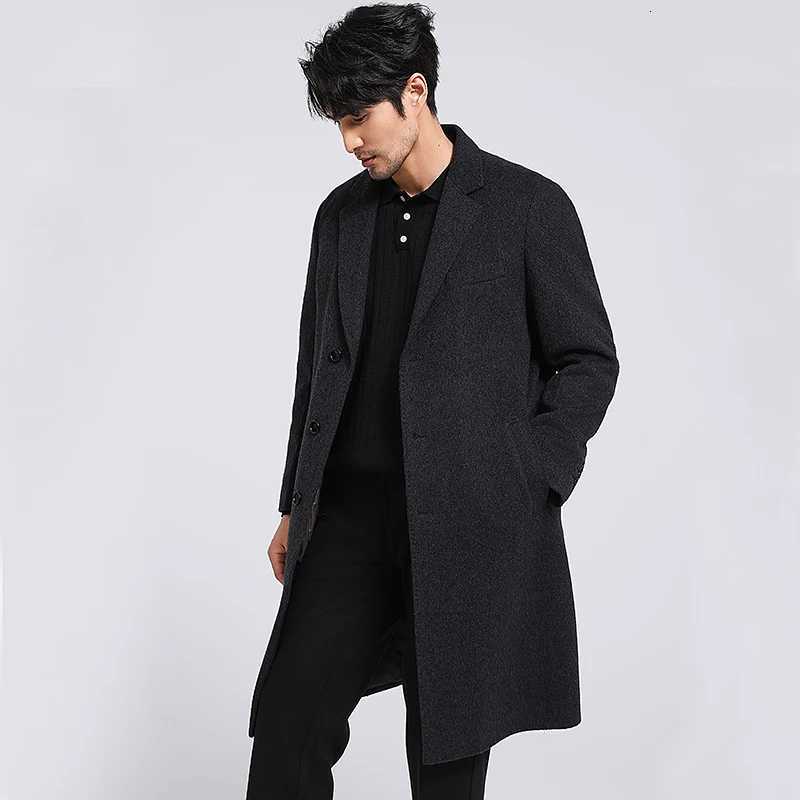 Stylish Men Cashmere Blend Overcoat Quiet Luxury Essential Coat With Detachable Down Vest Design Eco-friendly Garment Winter XJ250809