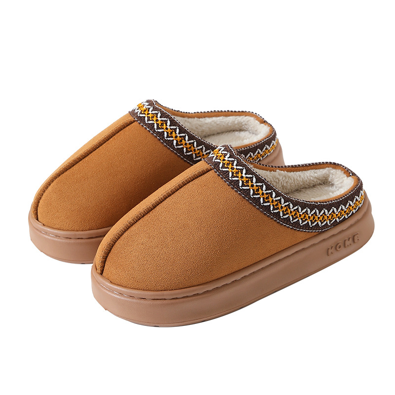 Free delivery designer shoes fashion plus large size Warm wooden floor thickened indoor warm slippers cotton slippers Adjustable