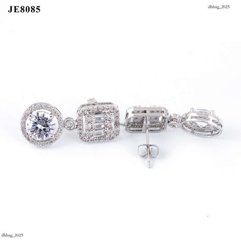 ICED OUT New Personalized CrosIced Out VVS Inlaid with 5A Zircon Hoop Earrings Studs