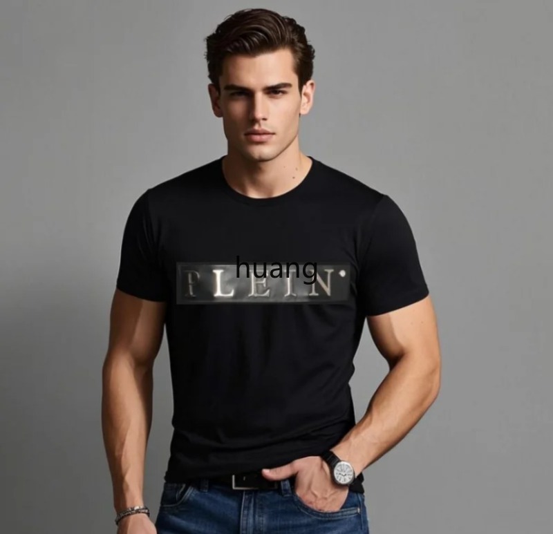 2025 Men designer High Quality Outfits Diamond Men PLEIN ALI Homme Summer Slim Fit brand T-Shirts