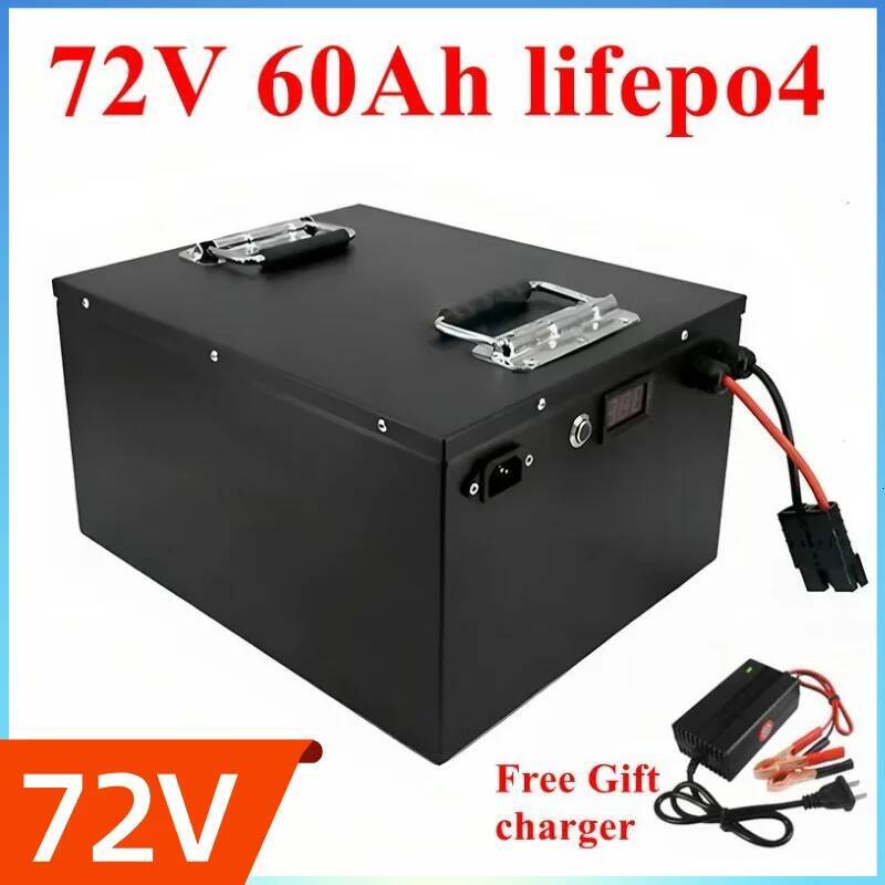 Lithium 72V 60Ah Deep Cycle Long Life LiFePO4 Battery BMS 24S for 7000W 3500W Golf Carts Camping Equipment Small Vehicles