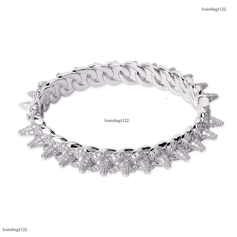 Rivet Solid Bracelet Exquisite Punk Men's Personality Full Dia Bangle Street Fashion Accessory