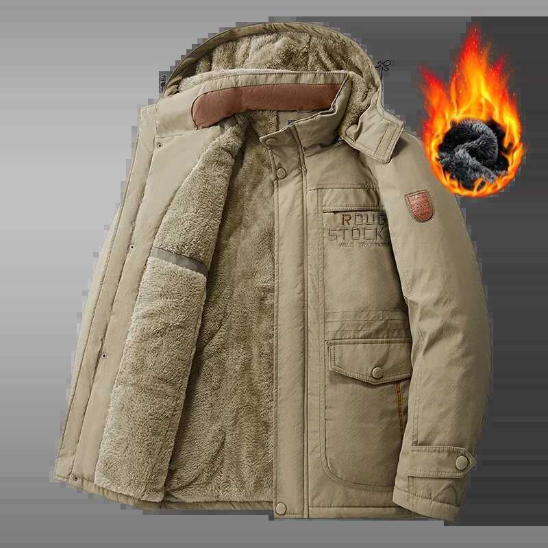High-quality Winter Jackets Men Outdoor Casual Wear Thickened Fleece Workwear Windproof Waterproof Outdoor Mountaineering Suits W250809