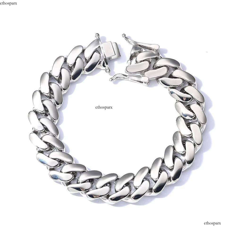 NUOYA 10/12/15/19/22mm Heavy Miami Cuban Link Chain Rose Gold Plated Brass Hip Hop Jewelry Zircon Bracelet Gift