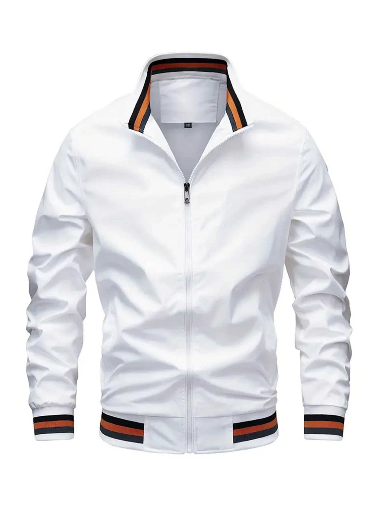 Mens Jacket Sports Streetwear Long-Sleeved Pocket Jacket Windproof Jacket Bomber Jacket Autumn Daily Clothing Mens Zipper Jacket Sportswear Mens Jacke