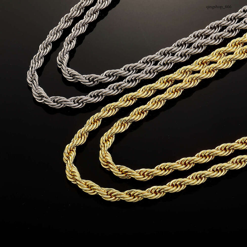 Stainless Twist Men's Trendy Fashion Button Rope Chain Titanium Steel Bracelet