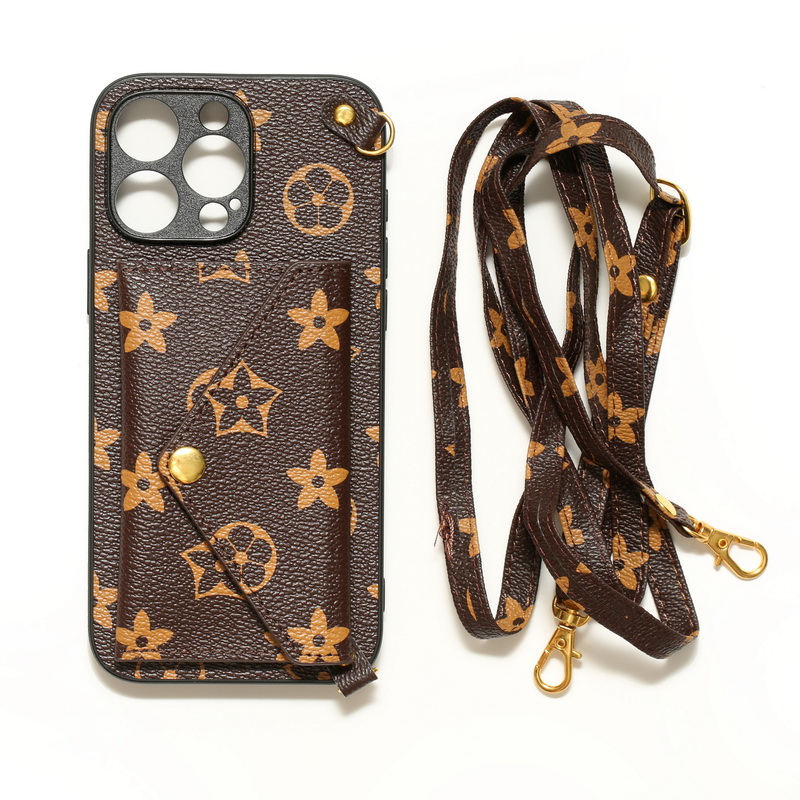 Elegant Patterned Leather Case Compatible with iPhone Models: A Protective Accessory That Looks Great Too!