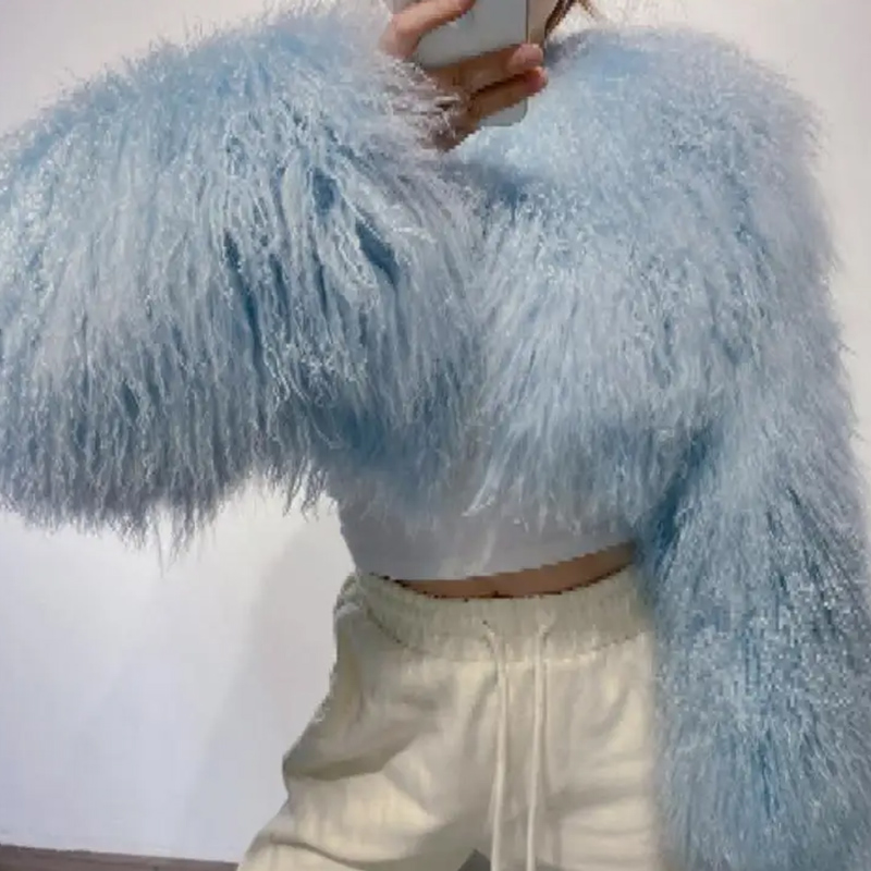 Warm Winter Mongolian-Inspired Fabric, Bordeaux Faux Sheep Fur Soft Clothing Material