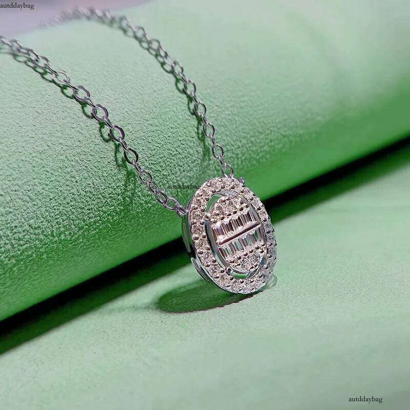 Choucong Brand Oval Pendant Jewelry 100% Pure Sterling Sier T Princess Cut White Moissanite Dia Gemstones Party Women Wedding Beach Necklace Gift