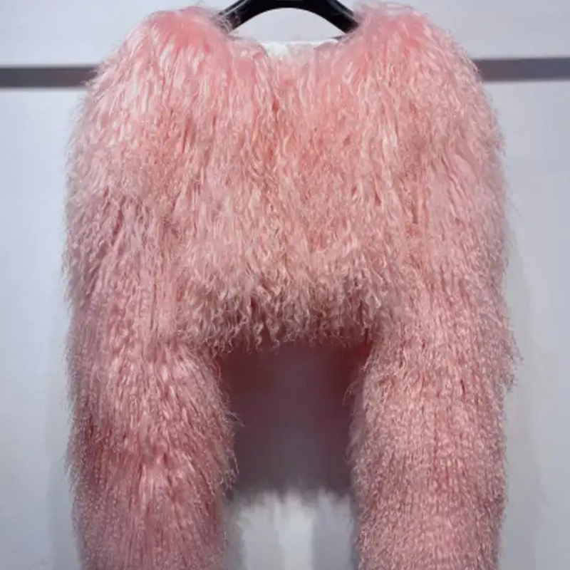 Warm Winter Mongolian-Inspired Fabric, Bordeaux Faux Sheep Fur Soft Clothing Material