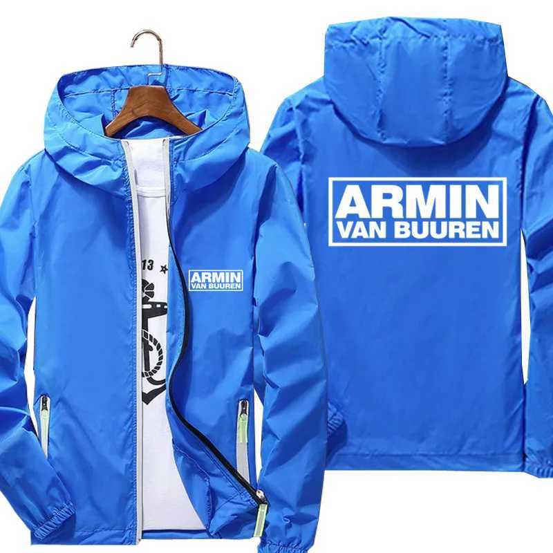 ARMIN VAN BUUREN Mens Windbreaker Pilot Thin Reflective Jacket Coat Bomber Flight Jackets Hooded Zipper Male T-shirt 7XL W250809