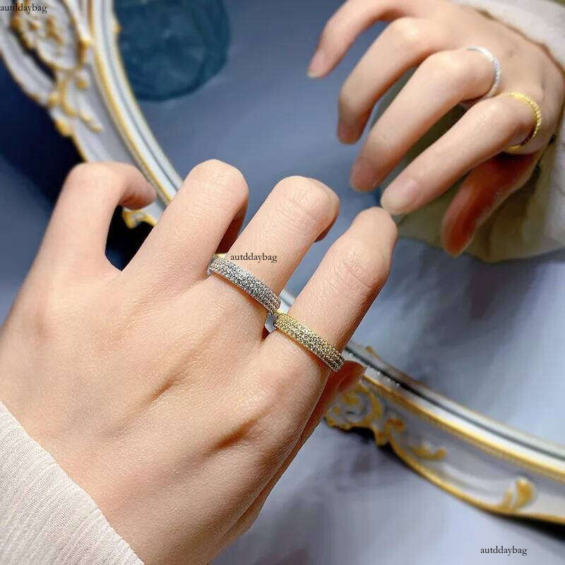 Choucong Ins Top Sell Wedding Rings Jewelry Genuine 100% S Sterling Sier Pave White Sapphire CZ Dia Party Stack Women Engagement Band Ring Gift
