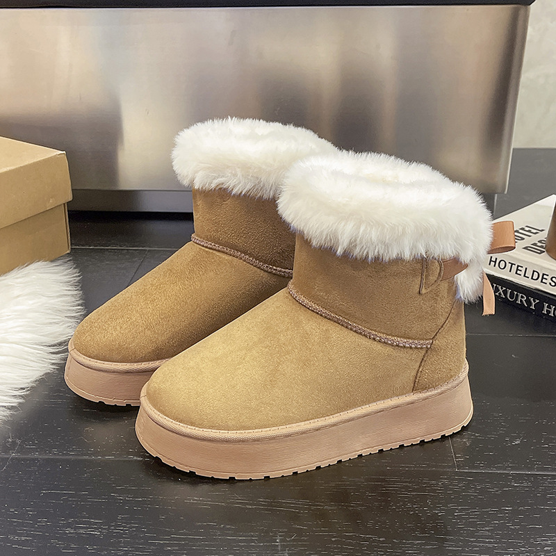 Free Shipping designer boots for womens snow boots black white brown New Fashionable Thick soled plush and warm Burkon cotton boots