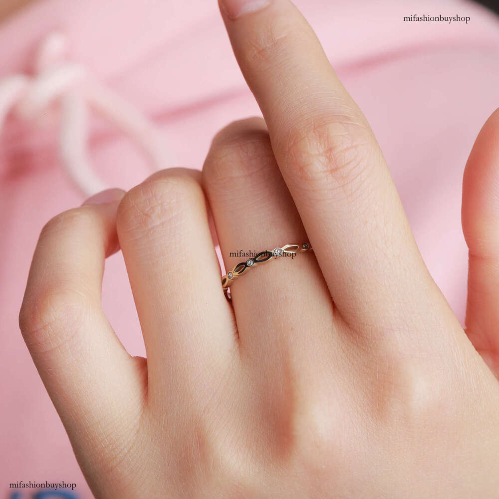 Jewelry INS Style Titanium Steel Hollow Design Rings for Women Niche Women's Non-Fading High-End Feel