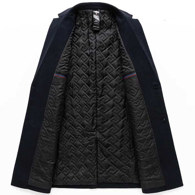 Long Winter/Autumn Woolen Coat for Men Mid-Aged Fashionable Casual Woolen Jacket 2025 New Style Windbreaker for Mens Clothing XJ250809