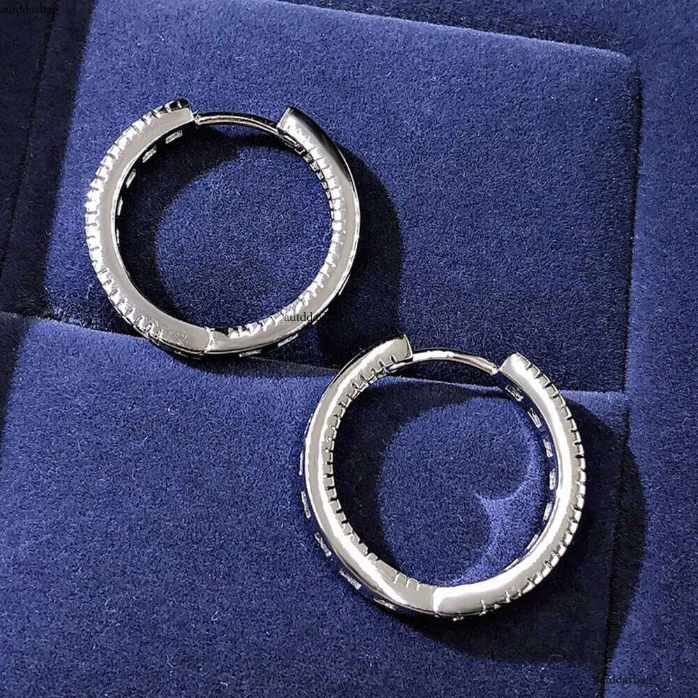 Infinity Simple Fashion Clip Earrings Gorgeous Ladies Jewellery Handmade Sterling Sier Princess Cut White Topaz CZ Dia Party Women OL Earring Gift