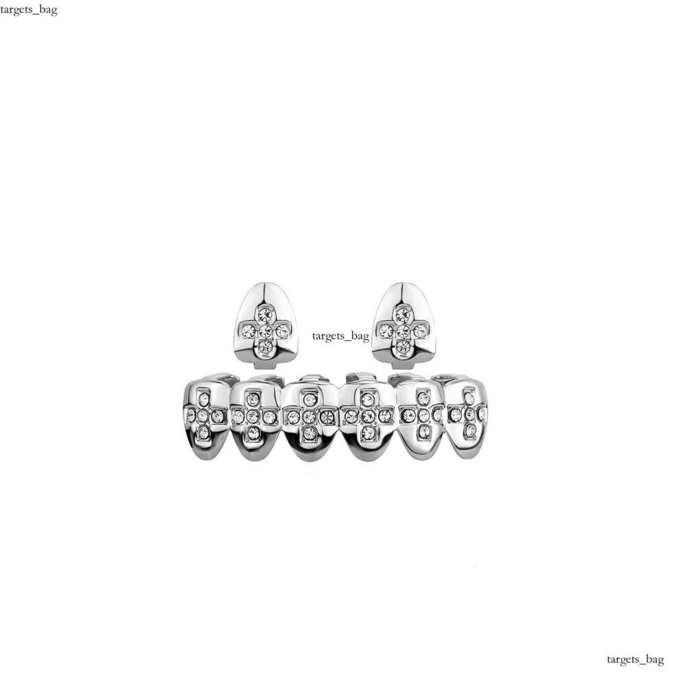Teethgrillz Combo Gold Teeth Set Trendy Nightclub Rap Hip-Hop Accessories Personality Versatile