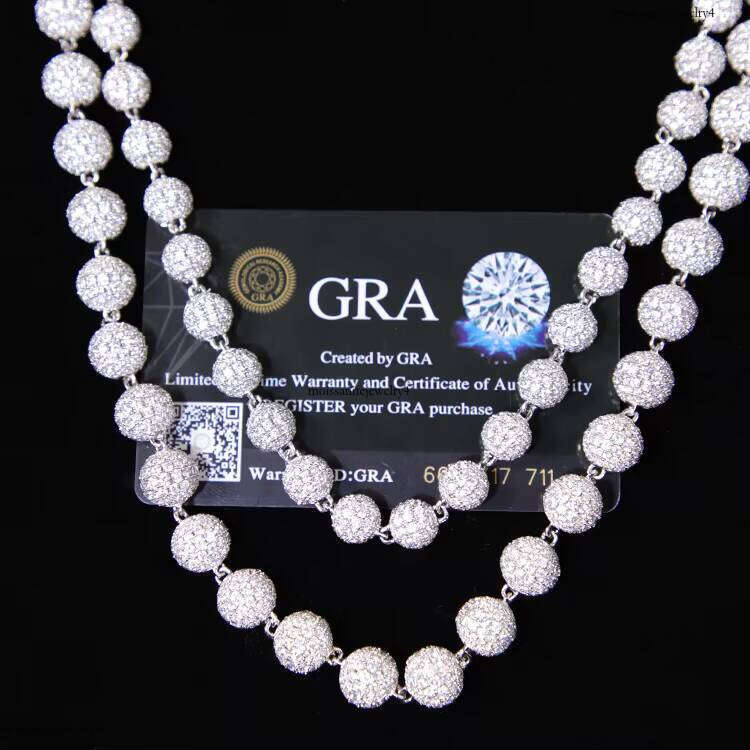 13-22 mm Wide S Sier Gold Plate Iced Out Dia VVS D Color Moissanite Cuban Link Chain Fine Jewelry Necklaces