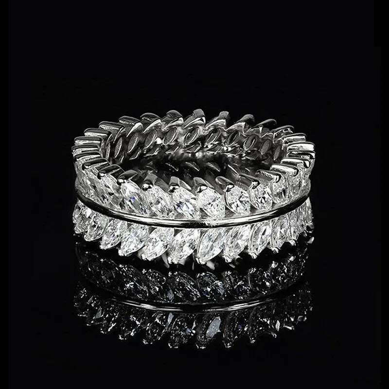 2024 Choucong Top Sell Drop Ship Gorgeous Wedding Rings Vintage Jewelry White Gold Fill Marquist Cut 5A Cubic Zircon CZ Dia Party Women Engagement Lea