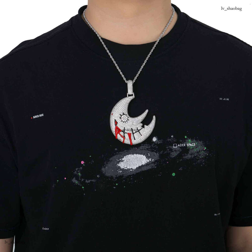 Moon Pendant Trippie Redd Style Exaggerated Funny Hip Hop Necklace Jewelry