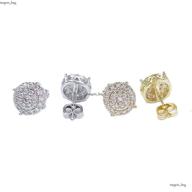 Hip Hop Zircon Hiphop Trendy Full Dia Electroplated Earrings New Ear Jewelry 111